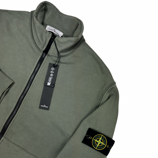 Sudadera con cremallera Stone Island verde - talla 2XL