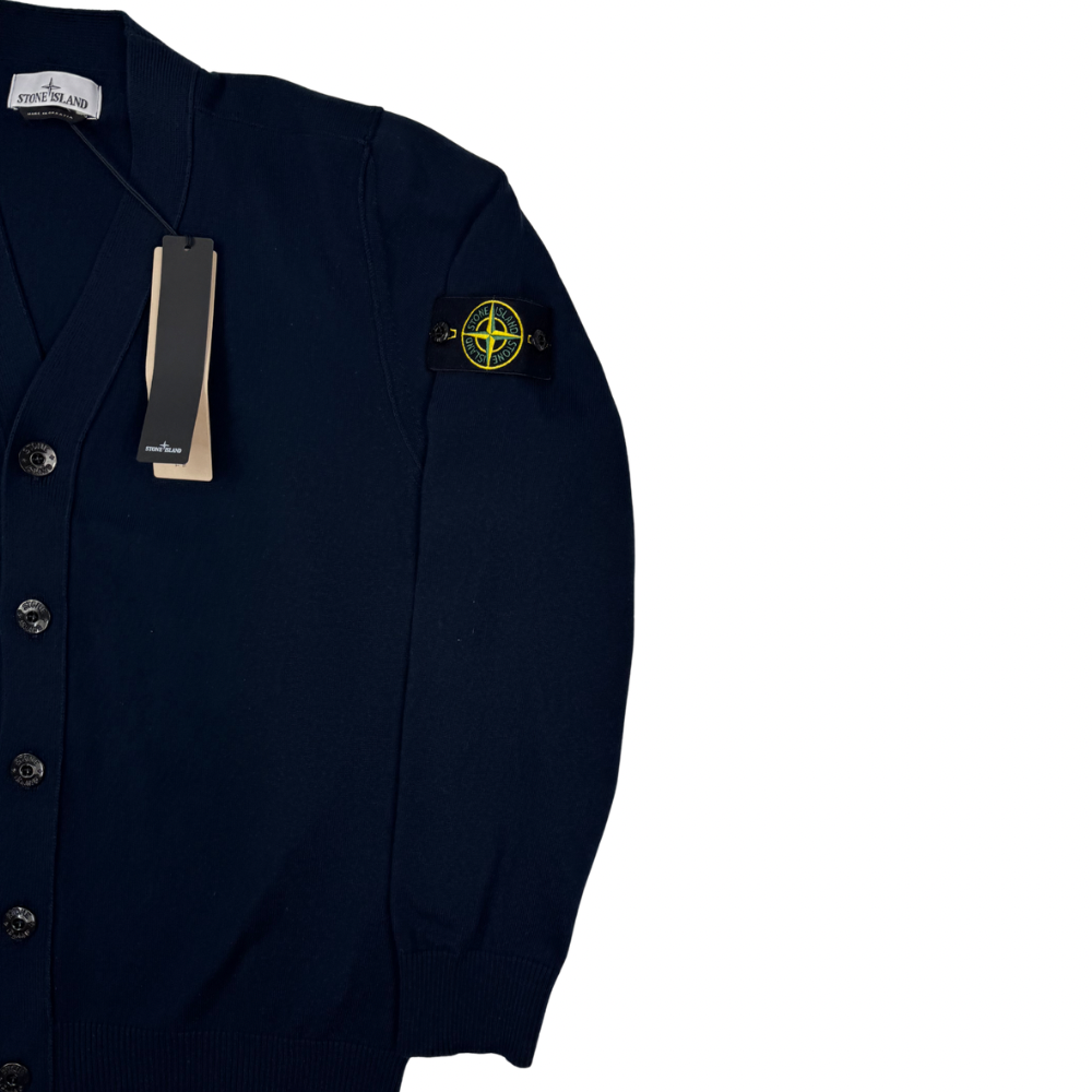 Jersey Stone Island cárdigan azul marino - talla XL