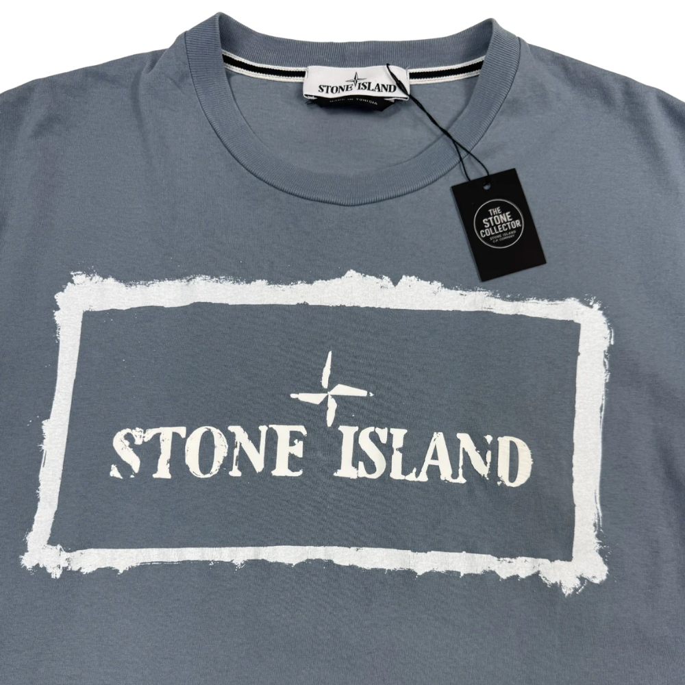 Camiseta Stone Island azul manga corta - talla M