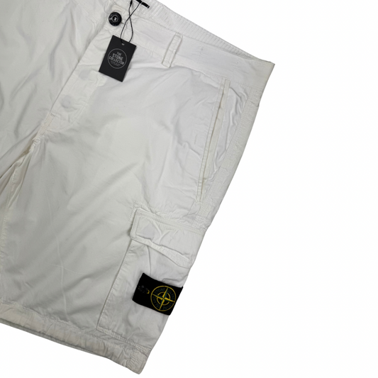 Pantalón Corto Cargo Stone Island blanco Type SL - talla W/40