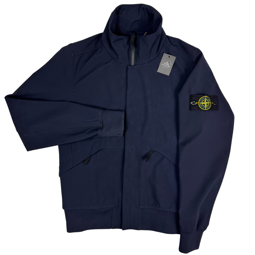 Chaqueta Stone Island Light Soft Shell-R azul marino - talla S