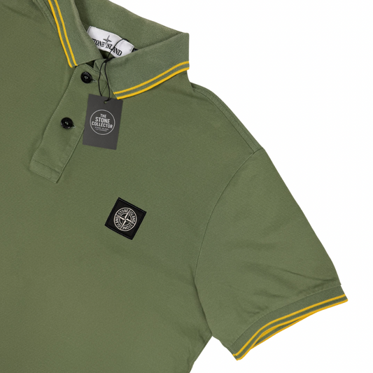 Polo Stone Island Verde manga corta - talla M