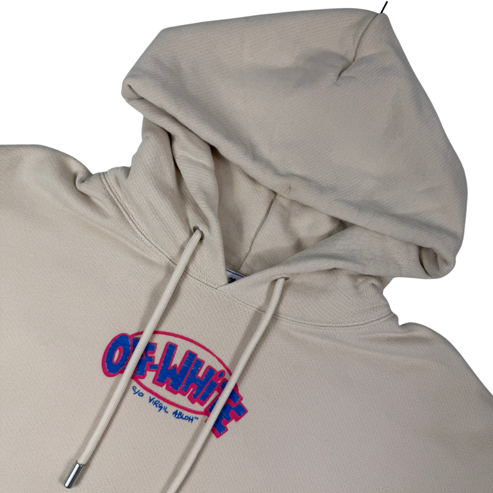 SUDADERA CON CAPUCHA OFF WHITE - tallas M, L, XL