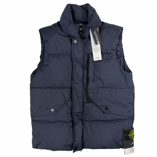 ABRIGO SIN MANGAS GARMENT DYED CRINKLE REPS R-NY DOWN STONE ISLAND - talla S