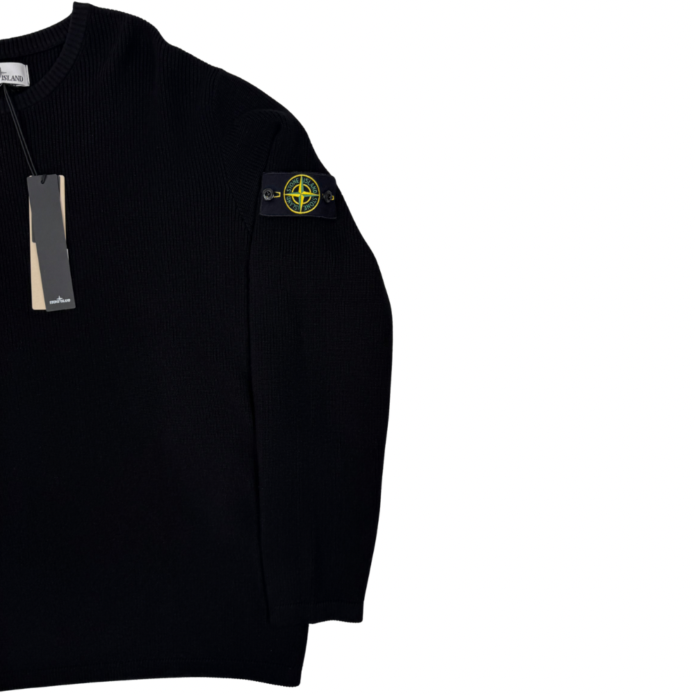 Jersey Stone Island de punto cuello redondo negro - talla 2XL/3XL