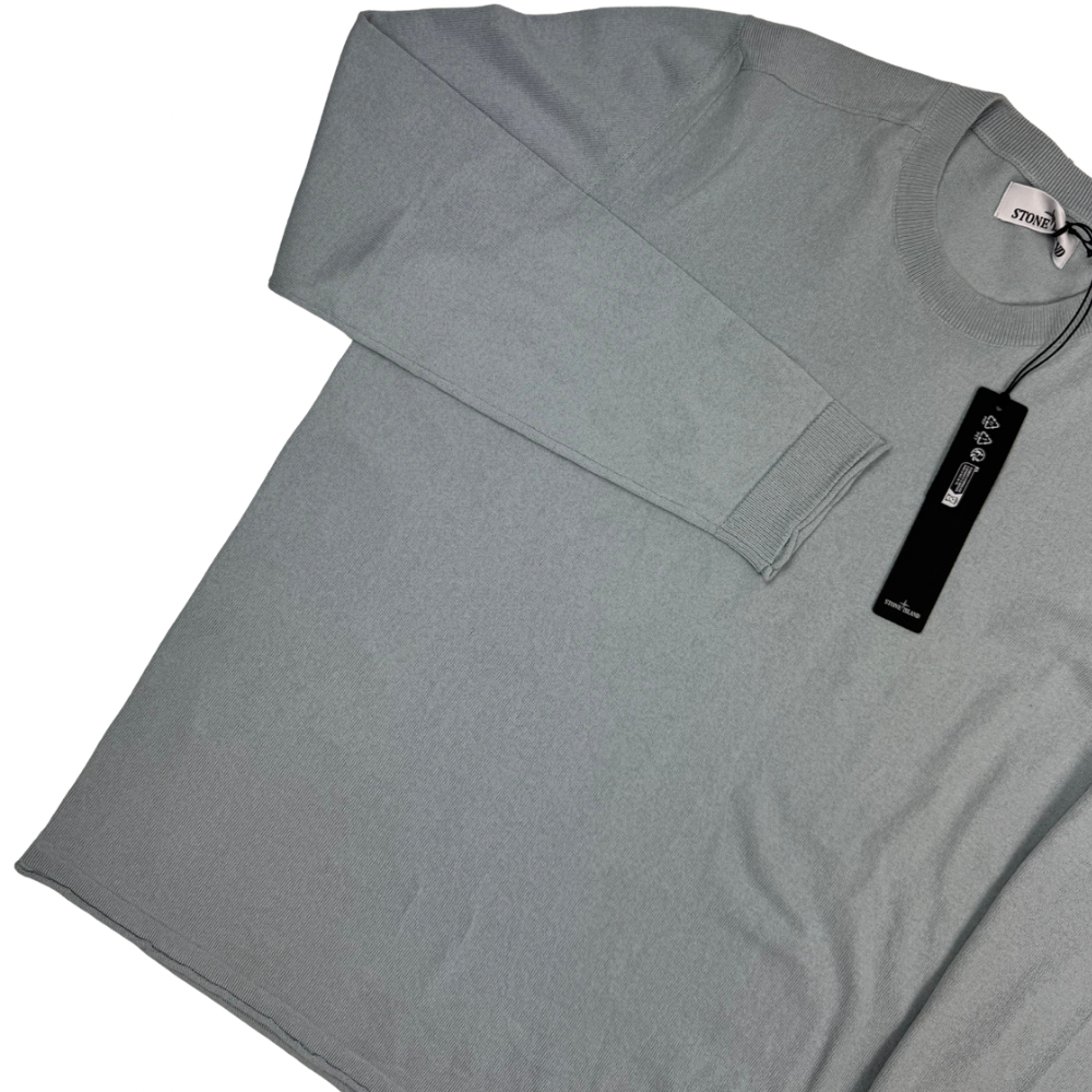 Jersey Stone Island cuello redondo azul hielo- talla XL