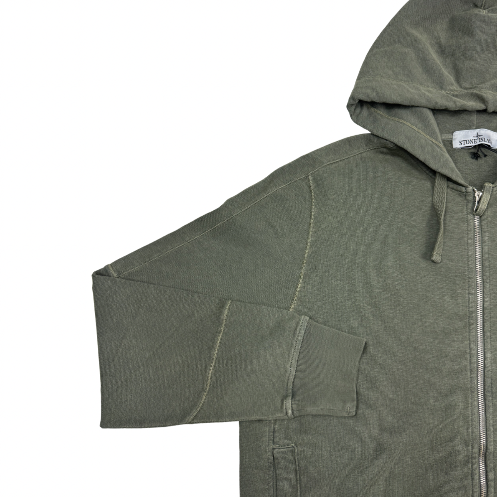 Sudadera con cremallera y capucha Stone Island verde - talla XL