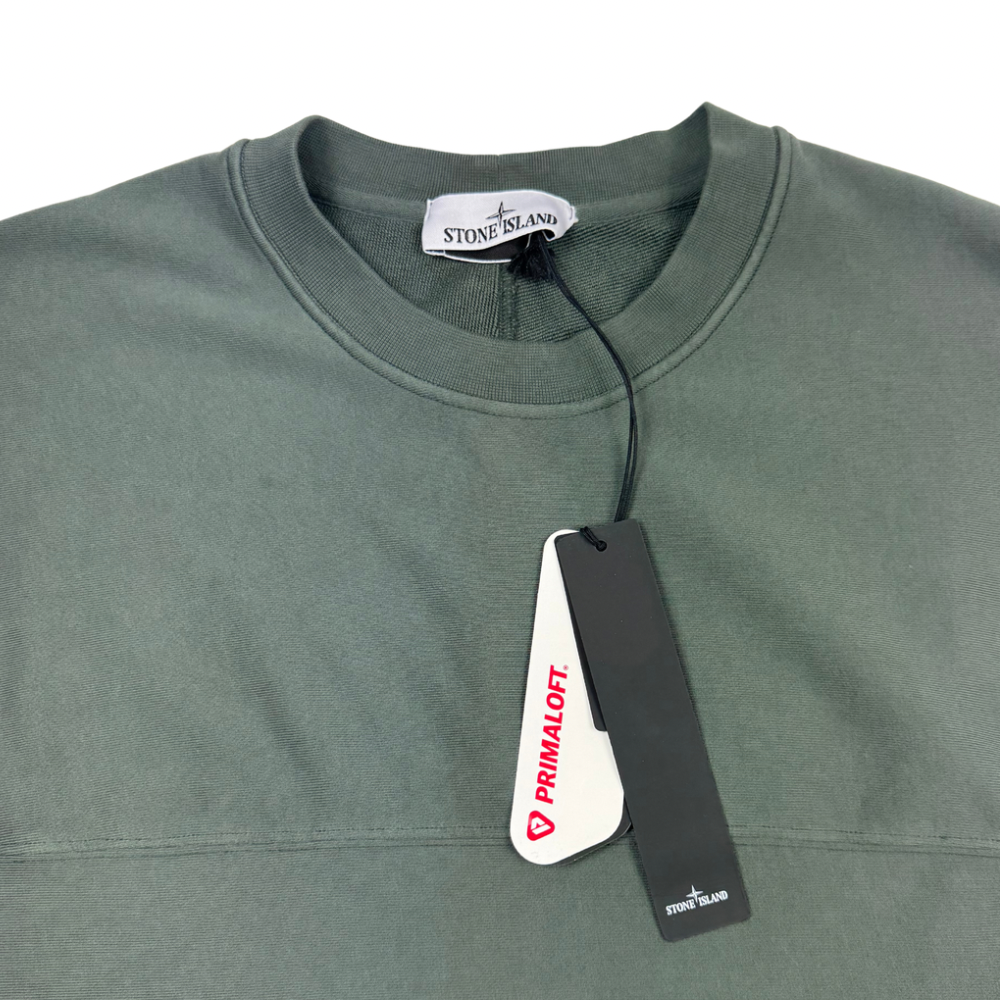 Sudadera cuello redondo Primaloft Stone Island verde cacería - talla 2XL