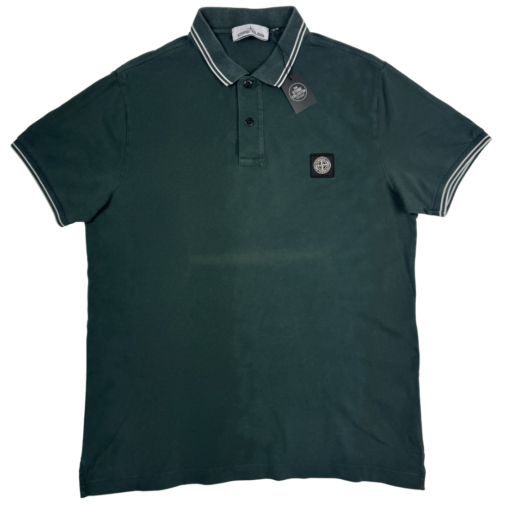Polo Stone Island Verde Oscuro Manga corta - talla XL