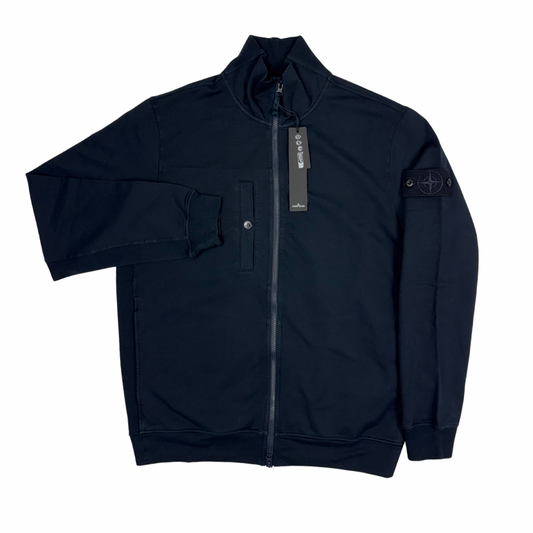 Sudadera Stone Island Ghost con cremallera y bolsillo azul marino - talla L