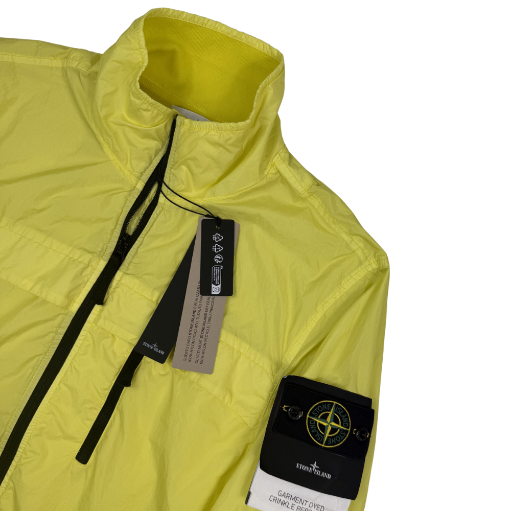Chaqueta Garment Dyed Crinkle Reps - NY Stone Island Amarillo - talla M