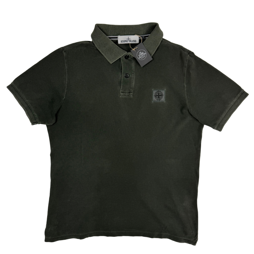 Polo Stone Island Verde oscuro manga corta - talla M