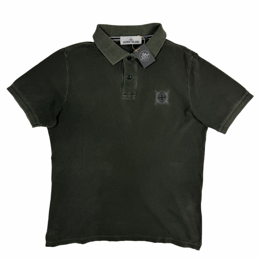 Polo Stone Island Verde oscuro manga corta - talla M
