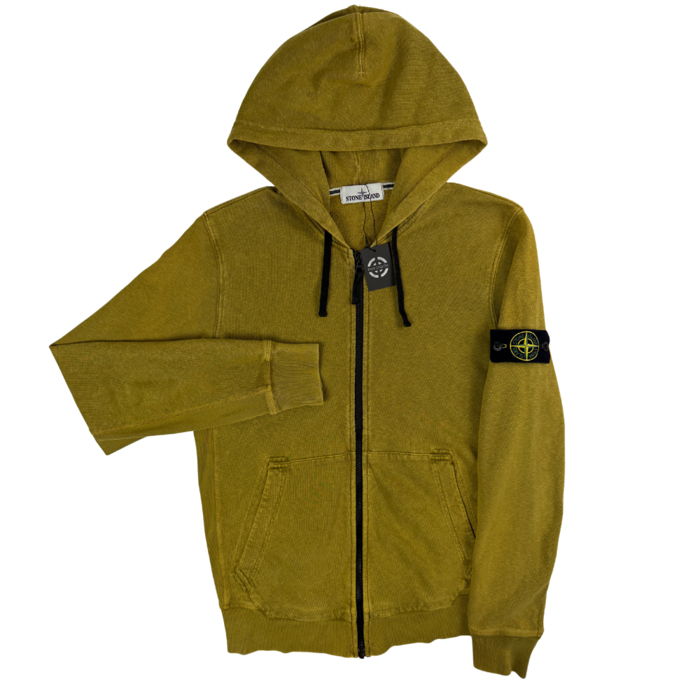 SUDADERA CON CAPUCHA Y CREMALLERA STONE ISLAND - talla M