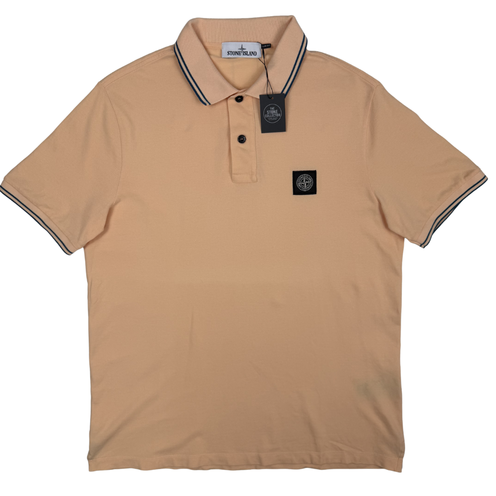 Polo Stone Island naranja claro manga corta - talla XL