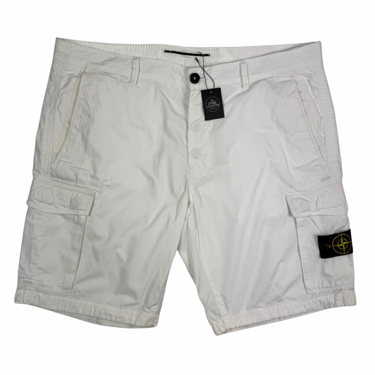 Pantalón Corto Cargo Stone Island blanco Type SL - talla W/40