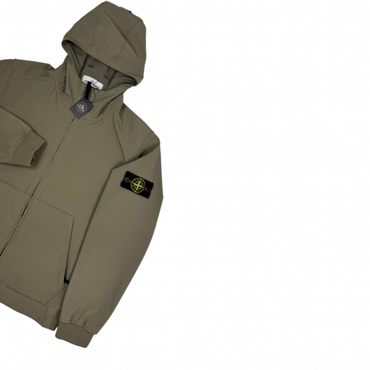 Chaqueta Stone Island Light Soft Shell-R Caqui - talla L