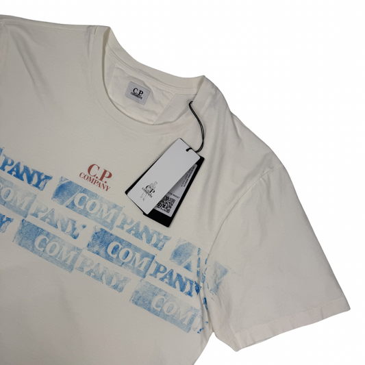 Camiseta C.P.Company blanco manga corta - talla L