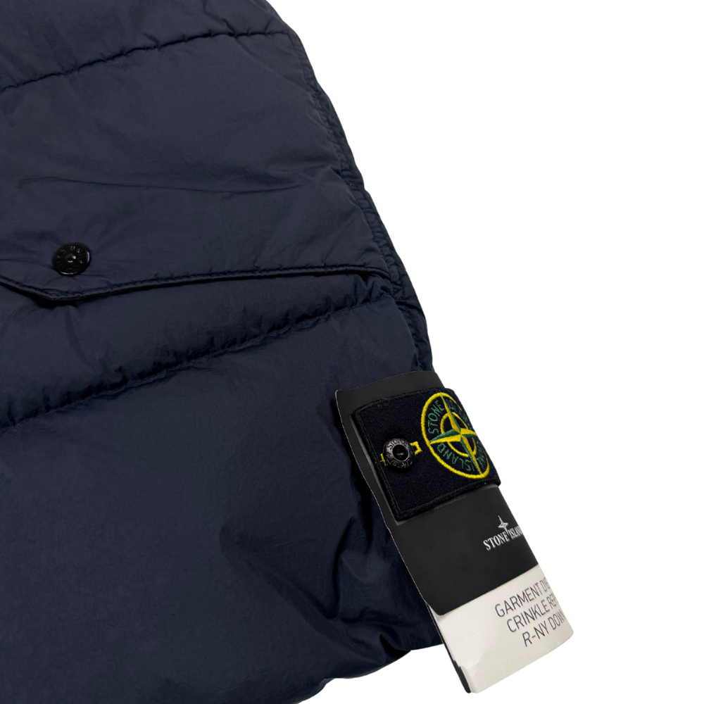 ABRIGO SIN MANGAS GARMENT DYED CRINKLE REPS R-NY DOWN STONE ISLAND - talla S