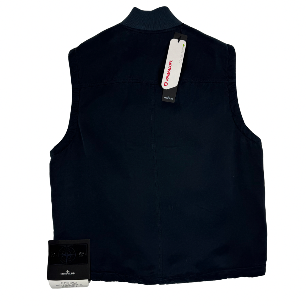 Chaqueta sin mangas Stone Island Cupro Raso With Primaloft-Tc Ghost Piece azul marino - talla S
