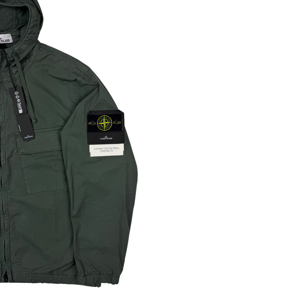 Chaqueta Stone Island Supima Cotton Twill Stretch-TC verde militar - talla L