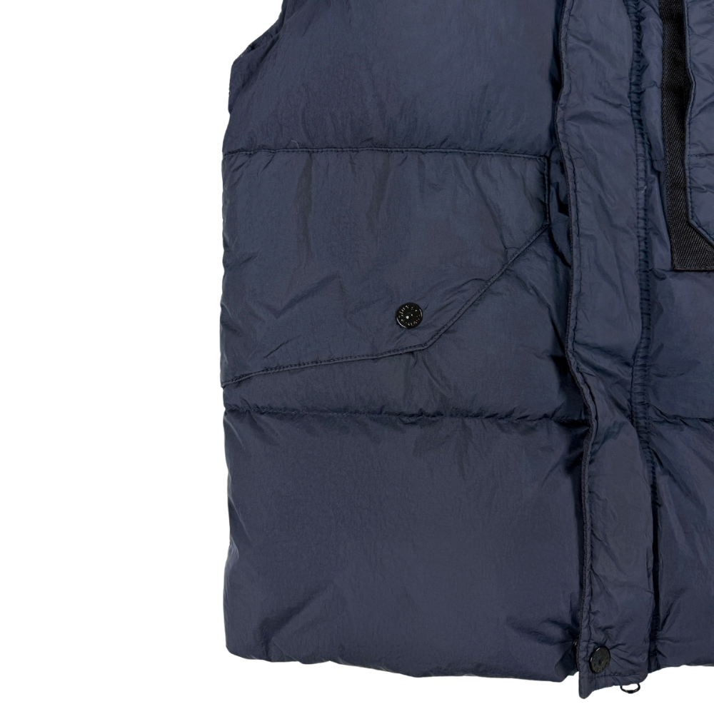 ABRIGO SIN MANGAS GARMENT DYED CRINKLE REPS R-NY DOWN STONE ISLAND - talla S