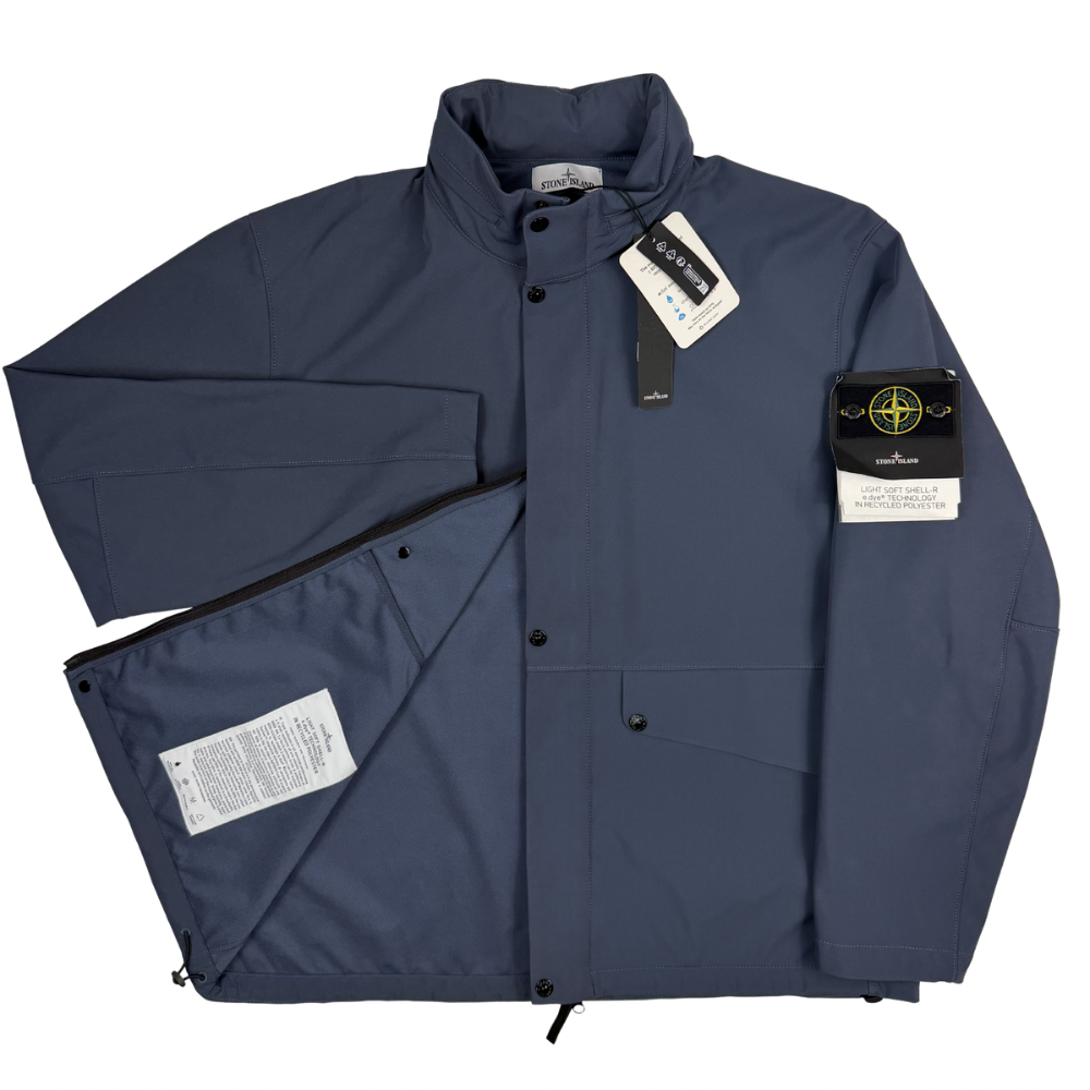 Chaqueta Stone Island Light Soft Shell - R e.dye Technology in Recycled  Polyester azul  - talla 2XL