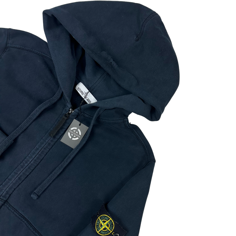 SUDADERA CON CREMALLERA Y CAPUCHA STONE ISLAND - talla L