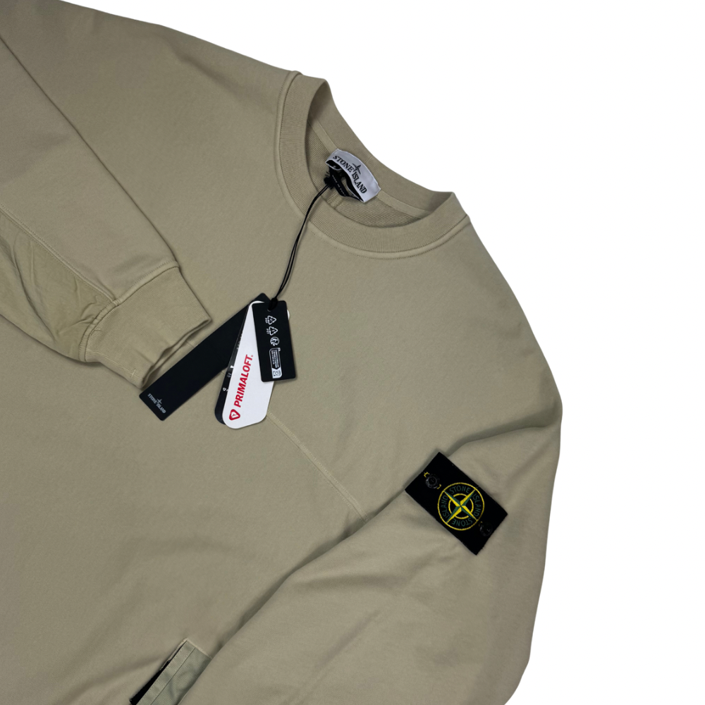 Sudadera cuello redondo Primaloft Stone Island camel claro - talla 2XL