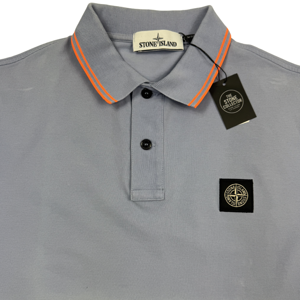 Polo Stone Island morado manga corta - talla XL