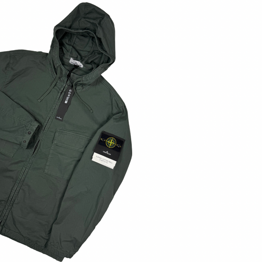Chaqueta Stone Island Supima Cotton Twill Stretch-TC Verde militar - talla 2XL
