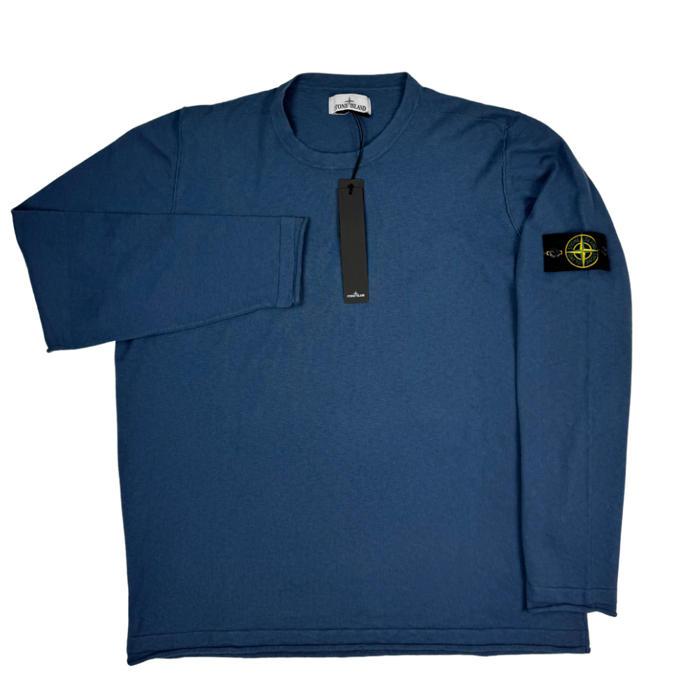 Jersey Stone Island cuello redondo azul  - talla 3XL