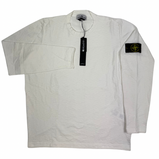 Jersey Stone Island cuello redondo blanco roto - talla 2XL