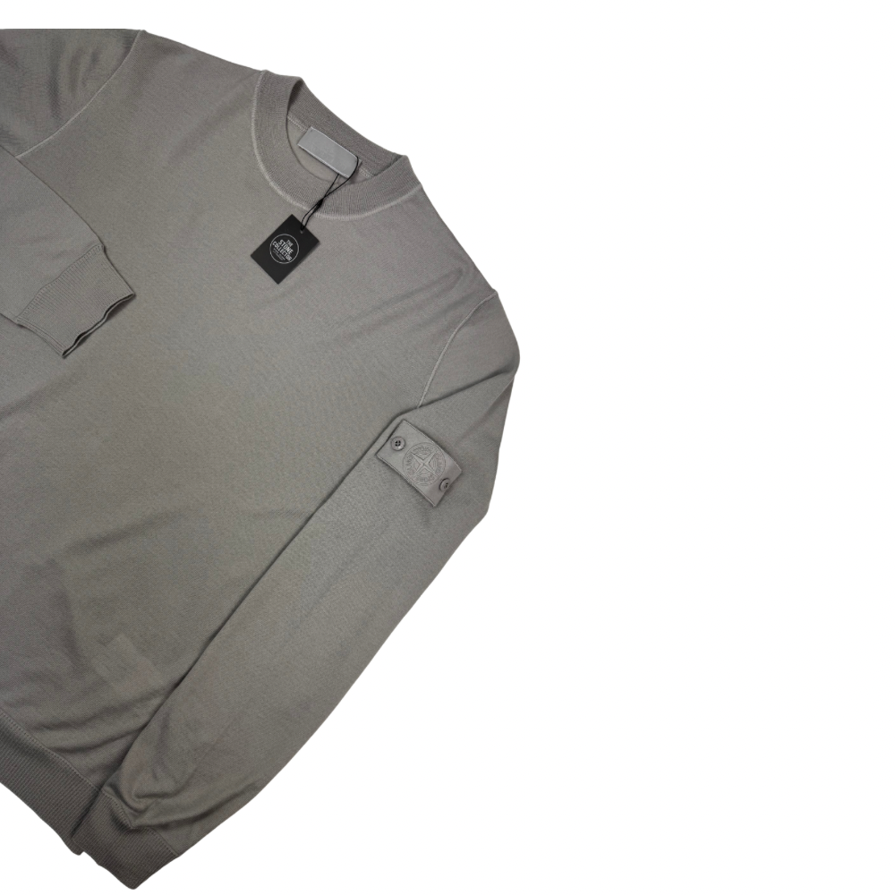 Jersey Stone Island Ghost cuello redondo gris - talla XL