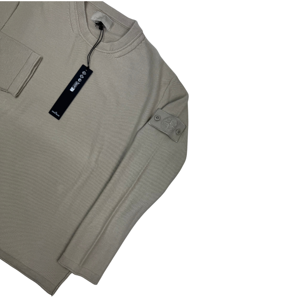 Jersey Stone Island Ghost cuello redondo arena - talla XL