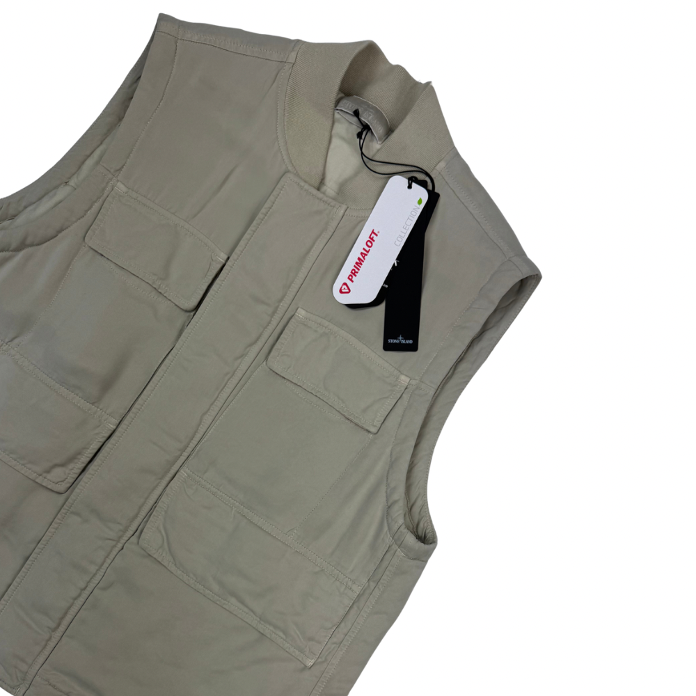 Chaqueta sin mangas Stone Island Cupro Raso With Primaloft-TC Ghost Piece beige - talla M