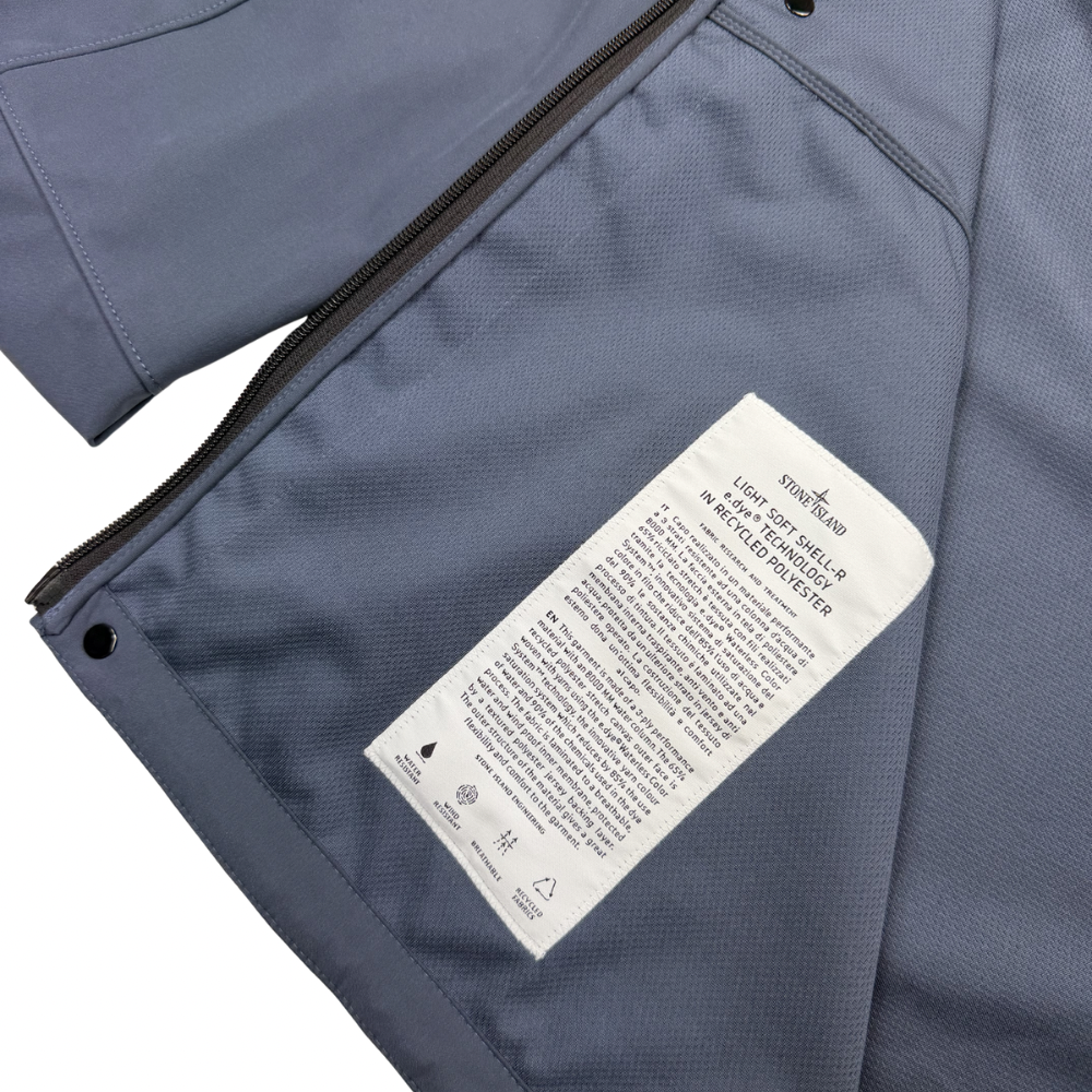 Chaqueta Stone Island Light Soft Shell - R e.dye Technology in Recycled  Polyester azul  - talla 2XL