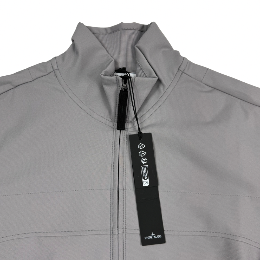 Sudadera con cremallera Stone Island estilo Light Soft Shell-R gris - talla L/XL/2XL