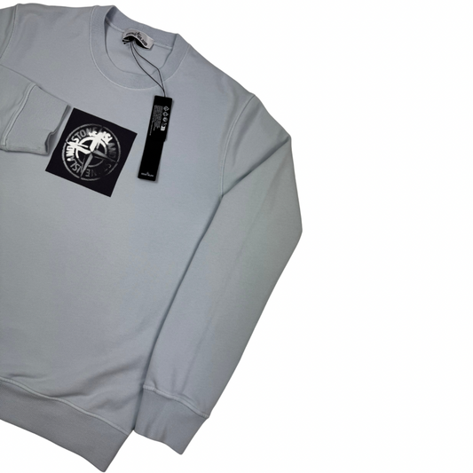 Sudadera cuello redondo Stone Island celeste - talla XL