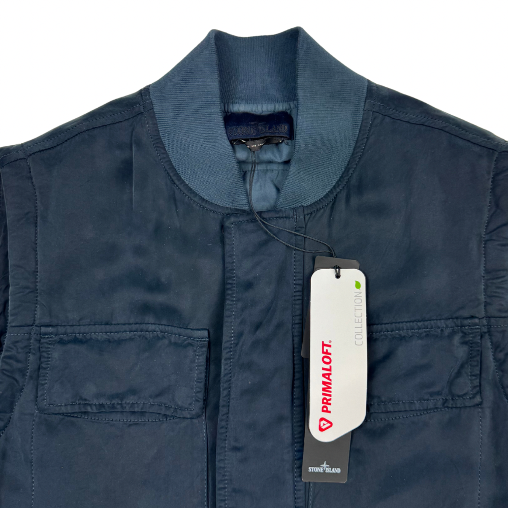 Chaqueta sin mangas Stone Island Cupro Raso With Primaloft-Tc Ghost Piece azul marino - talla S