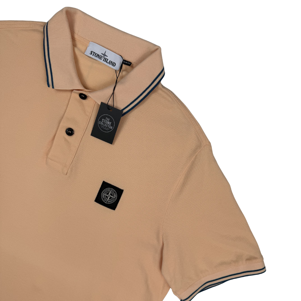 Polo Stone Island naranja claro manga corta - talla XL