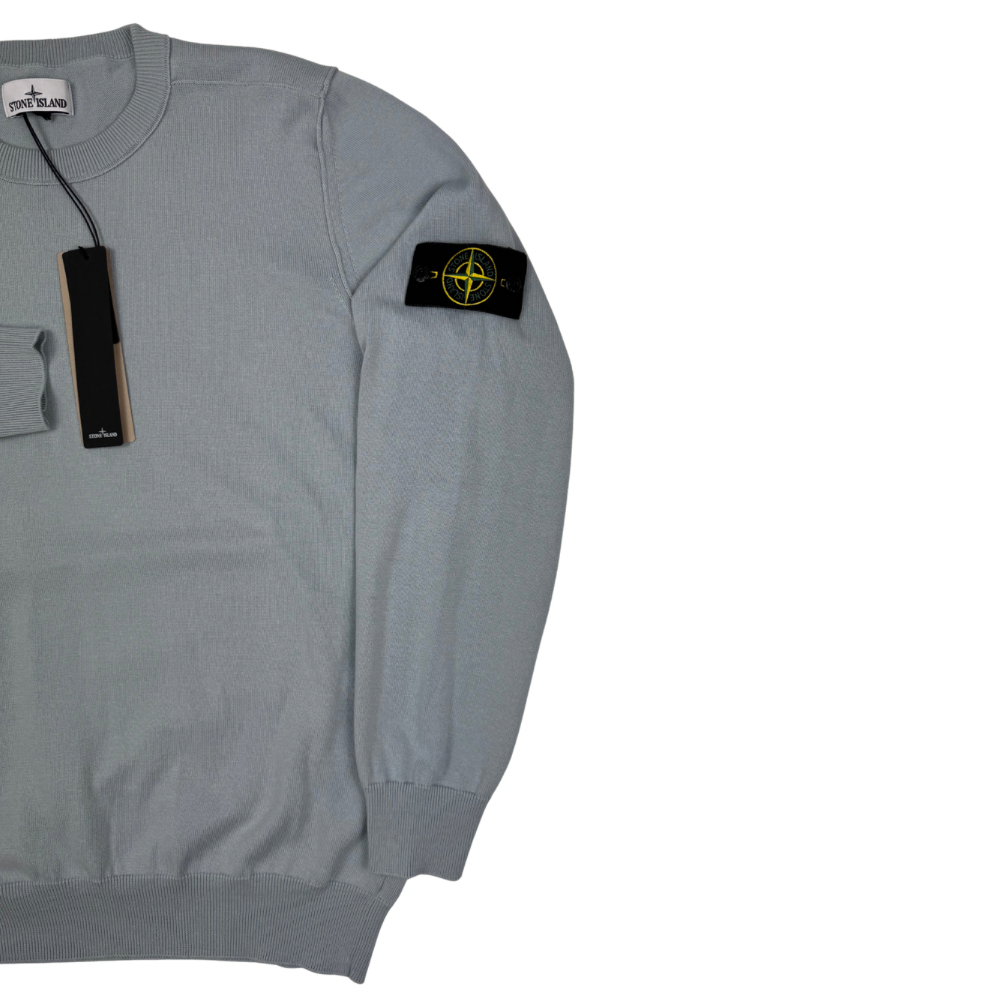 Jersey Stone Island cuello redondo azul hielo - talla XL/2XL