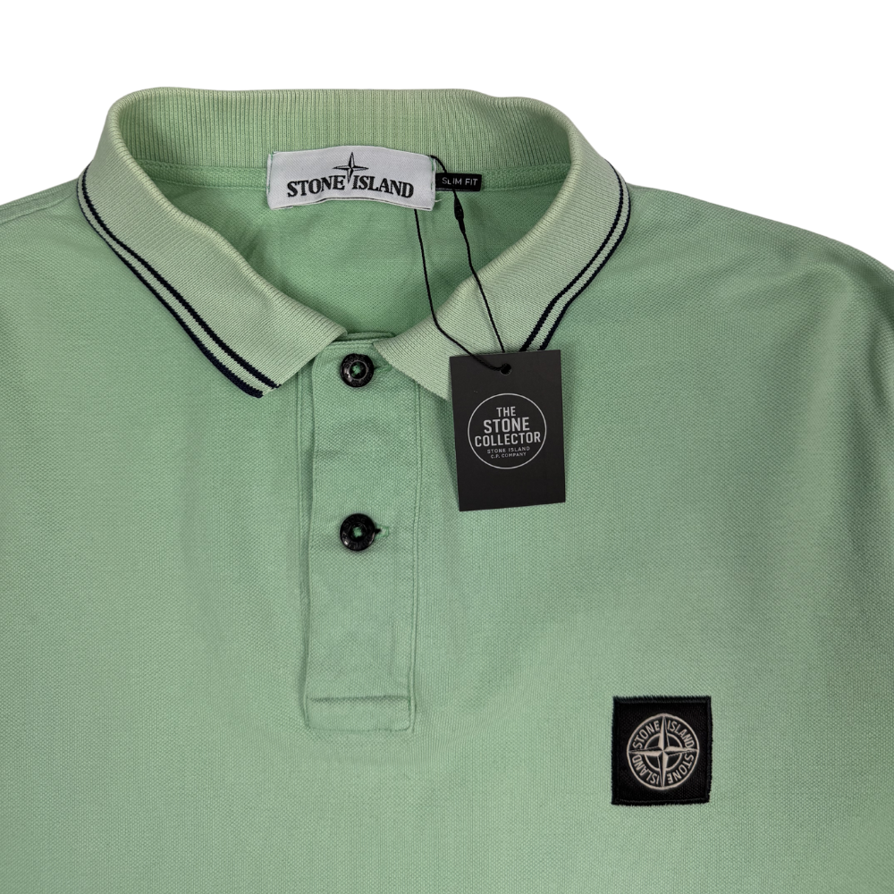 Polo Stone Island verde agua manga corta - talla L
