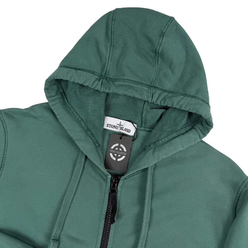 SUDADERA CON CREMALLERA Y CAPUCHA STONE ISLAND - talla M