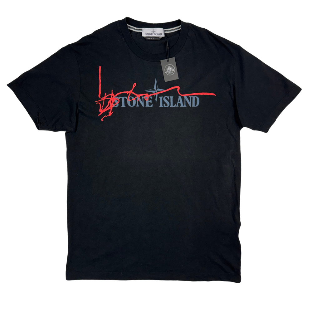 Camiseta Stone Island negro manga corta - talla L