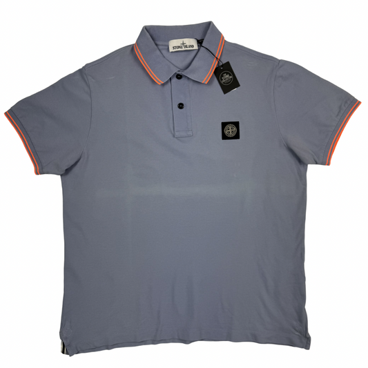Polo Stone Island morado manga corta - talla XL