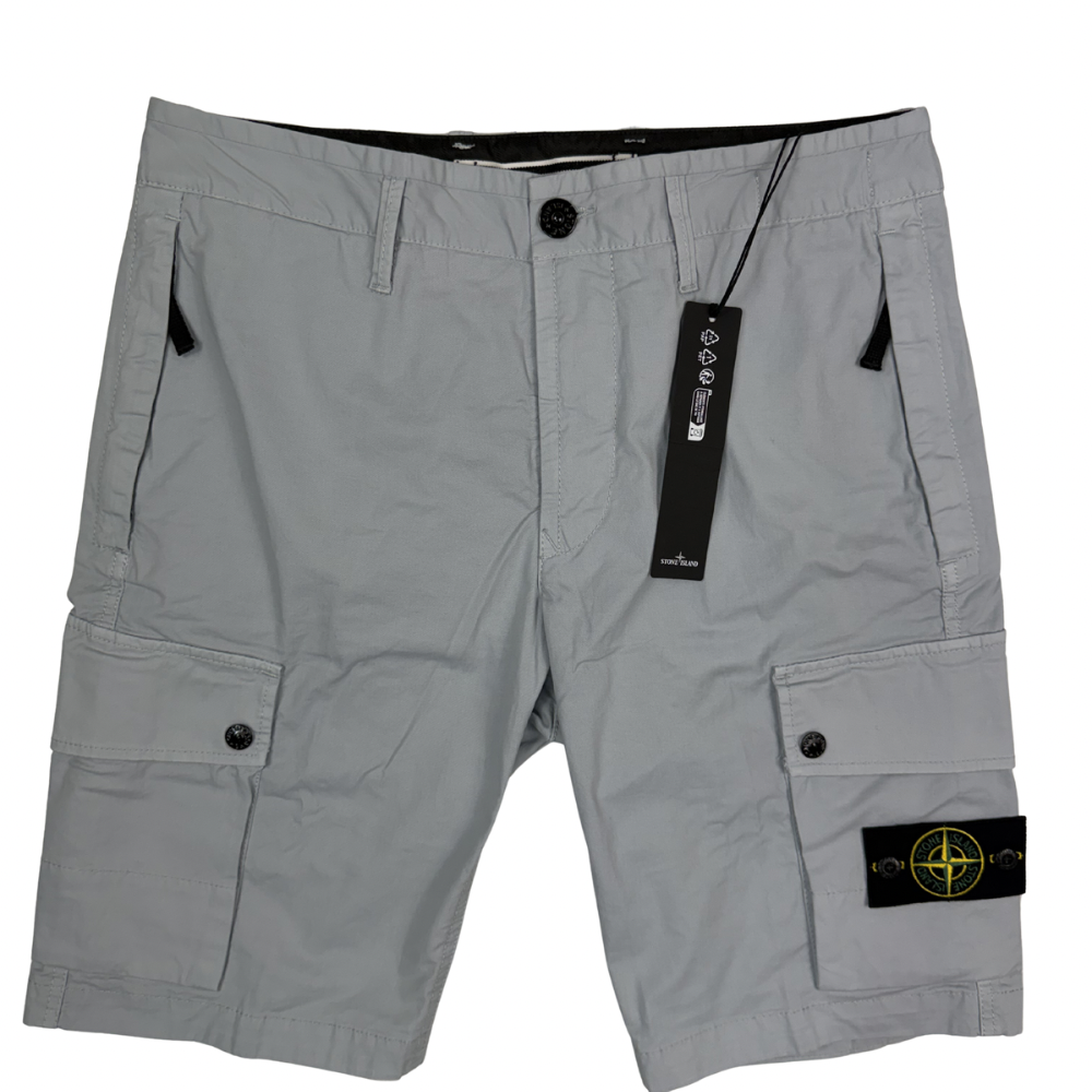 Pantalón Cargo Corto Stone Island Azul Grisáceo- talla W/30