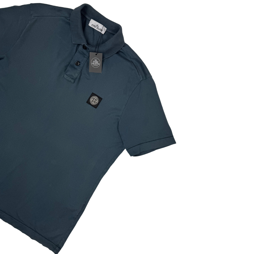 Polo Stone Island Azul grisáceo manga corta - talla L