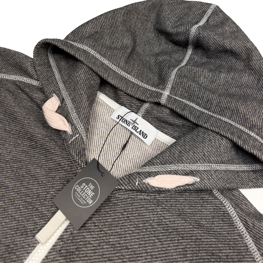 Sudadera con cremallera y capucha Stone Island gris - talla 3XL