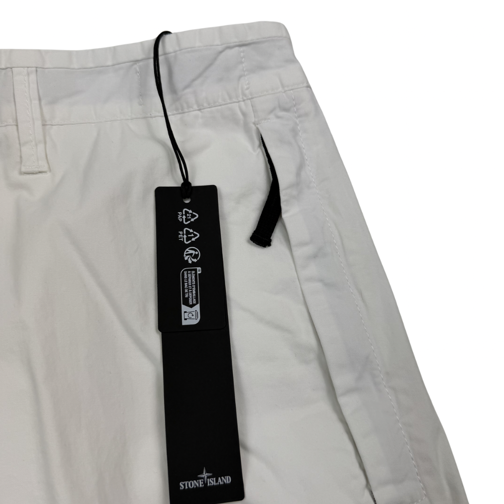 Pantalón Cargo Corto Stone Island Blanco - talla W/32 / W/34